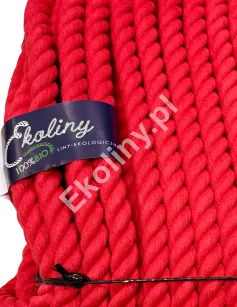 Lina bawełniana czerwona fi 36 mm - NA METRY