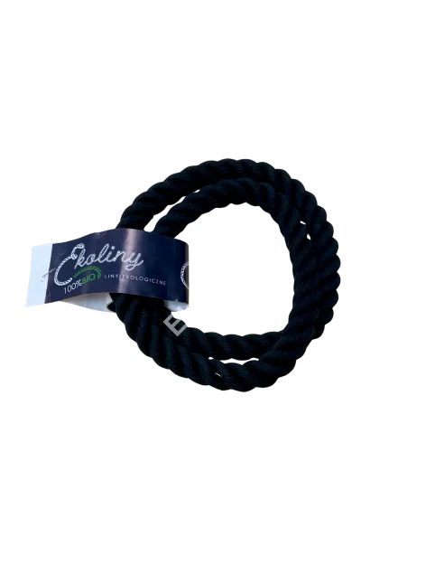 Lina bawełniana czarna fi 30 mm - NA METRY
