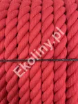 Lina bawełniana czerwona 6 mm - 50 metrów bieżących - 2