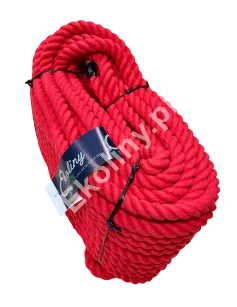 Lina bawełniana czerwona 20 mm - 50 metrów bieżących