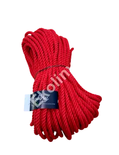 Lina bawełniana czerwona 16 mm - 50 metrów bieżących